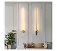 Nordic Copper Wall Lamp Simple Strip LED Sconce Light for Bedroom Living Room Loft Stair Hotel Aisle Indoor Bar Wall Lamp (Color : Green-93cm) (Green)