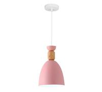 Nordic Countryside Pendant Lamp, Colorful Danish Chandelier. Hanging Fashion Ceiling Light Fixture for Restaurant, Dining Room, Bedroom, Kitchen, Bar(Pink)