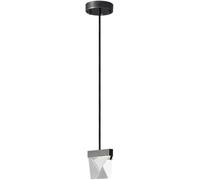 Nordic Creative Chandelier for Bedroom Hallway Minimalist Small LED Bedside Crystal Hanging Light Fixture Decorative Lamp Personalized Pendant Light(Black)