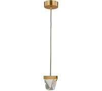 Nordic Creative Chandelier for Bedroom Hallway Minimalist Small LED Bedside Crystal Hanging Light Fixture Decorative Lamp Personalized Pendant Light(Gold)