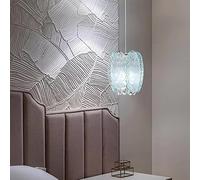 Nordic Creative LED Blue Crystal Glass Small Chandelier Bedroom Bedside Dining Table Living Light luxury Chrome Pendant lamp