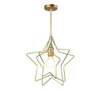 Nordic creativo battuto lampadario in ferro moderno e minimalista ristorante camera da letto bar caffetteria vento industriale lampadario personalità(D'oro)