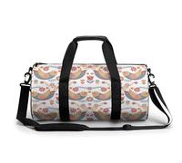 Nordic Folk Art Fiori e Uccelli Borsa da Palestra Portatile per Donne E Uomini Borsone da Viaggio per Sport Stampa Gymbag Divertente Yoga Bag
