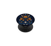 Nordic Folk Art - Motivo floreale con api, giardino e natura PopSockets PopGrip Adesivo