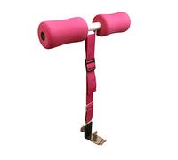 Nordic Hamstring Curl Strap, Adjustable Leg Curls Strap with Door Buckle and Webbing Belt Ab Workout Trainer for Home Fitness Equipment (pink)