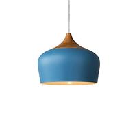 Nordic Industrial LED LA LAMONO di MANDAMENTO METALE METALLA METALLA Creativo Creative Aiuto a soffitto in Legno Massiccio per Cucina e Ristorante - 30 cm Blu 30 cm