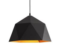 Nordic Industrial Style Hanging Light, E27 Base Single-Head Chandelier, Creative Personality Metal Pendant Lamp Lampshade, Office, Living Room & Restaurant Decorative Lighting Fixture(Dark,25cm)