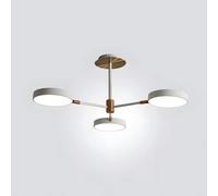 Nordic LED Chandelier 4 Heads Metal Multi Pendant Creative Sputnik Ceiling Light Fixture with Green Drum Acrylic Shade for Dining Room Restaurant