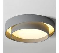 Nordic LED Flush Plafoniere 3 Colori Lampada da Incasso Rotonda Lampada da Soffitto Rotonda Lampadari Neri Plafoniera per Soggiorno Sala da Pranzo, Camera da Letto, Isola Cucina, A Gray, 50cm/19.7in