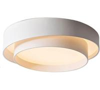 Nordic LED Flush Plafoniere 3 Colori Lampada da Incasso Rotonda Lampada da Soffitto Rotonda Lampadari Neri Plafoniera per Soggiorno Sala da Pranzo, Camera da Letto, Isola Cucina, White, 50cm/19.7in