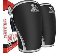 Nordic Lifting Ginocchiere in neoprene per uomini e donne e per crossfit, protettive, recupero, ciclismo, artrosi, riabilitazione, e altro ancora (1 paio, Nero, XL)