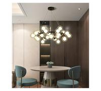 Nordic Light Luxury Magic Bean Glass Bubble Ball Cover LED Chandelier Living Room Dining Room Bedroom Black Gold Chandelier