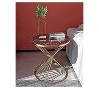 Nordic Light Luxury Small Coffee Table Books Round Simple Marble Sofa Side Bedside Table Light Luxury Corner Furniture (Color : A)