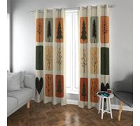 Nordic Minimalism Tende termicamente isolate Tende a Natale Astratte semplici per camera da letto soggiorno Arredamento della casa Extra Wide 2 pannelli (W140xL230cm ciascuno)