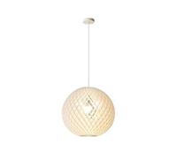 Nordic Minimalist Style E27 Single-Headed Pendant Lamp, Hollowed-Out PVC Hemp Ball Metal Lighting Fixtures, Living Room Bedroom Kitchen Island Hanging Light.