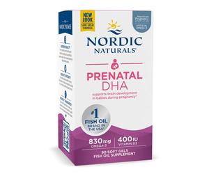 Nordic Naturals, DHA prenatale, 830 mg Omega-3 più 400 IU vitamina D3, 90