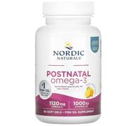 Nordic Naturals, Omega-3 postnatale, limone, 560 mg, 60 capsule molli