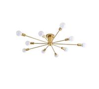 Nordic Plafoniera Lampadario Retro Ferro industriale Lampada da soffitto a LED Lampadina Edison Oro Illuminazione Decorazioni per la casa per Soggiorno Camera da letto Sala da pranzo Balcone