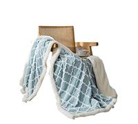 Nordic Plaid Blanket Quilt Milk Fleece Thick Fleece Blanket Winter Warm Blanket Coral Fleece Blanket Siesta Blanket (Color : B Size : 150 * 200cm) (A 150 * 200cm)