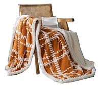 Nordic Plaid Blanket Quilt Milk Fleece Thick Fleece Blanket Winter Warm Blanket Coral Fleece Blanket Siesta Blanket (Color : A Size : 150 * 200cm)