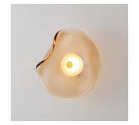 Nordic Postmodern Minimalist Living Room Round Amber Dark Gray | Wall Lamp