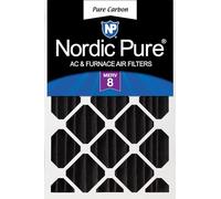 Nordic Pure 16 x 20 x 4 (15 1/2 x 19 1/2 x 3 5/8) puro carbonio pieghettato riduzione degli odori Merv 8 filtro forno 1 confezione