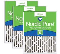 Nordic Pure 16x25x2 MERV 13 Pieghe AC Furnace Filtri Aria 3 Pack