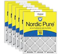 Nordic Pure 18 x 18 x 1 MERV 10 Pleated AC Furnace Air Filter, Box of 6