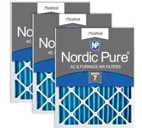 Nordic Pure 20x35x2 MERV 7 - Filtri dell'aria per forno a corrente alternata, pieghettati, confezione da 3