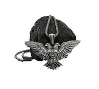 Nordic Pure Tin Aquila A Due Teste Retro Amuleto Ciondolo Collana Hip Hop da Uomo Gioielli Punk Accessori per Ciondoli Animali Confezione Squisita