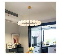 Nordic Ring LED Chandelier Dimmable Acrylic Chandelier For Living Room Center Table Bedroom Home Decor Lusters Necklace Lighting