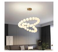 Nordic Ring LED Chandelier Dimmable Acrylic Chandelier For Living Room Center Table Bedroom Home Decor Lusters Necklace Lighting