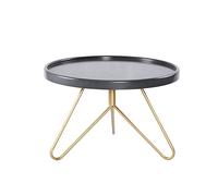 Nordic Round Double Corner Table Iron Marble Bedside Small Round Table Corner Coffee Table Light Luxury Sofa Glass Side