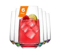 NORDIC SCHILLER Bicchiere Long Drink Colorate Set 6, 480ml 100% SENZA PIOMBO Bicchieri Cocktail Particolari, Bicchieri Acqua Moderni, Bicchieri Tumbler, Bichiere Succo, Highball Glasses