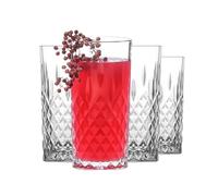 NORDIC SCHILLER Bicchiere Long Drink Set 4, 360ml 100% SENZA PIOMBO Bicchieri Cocktail Particolari, Bicchieri Acqua Moderni, Bicchieri Coktail, Bichiere Succo, Caipirinha Highball Glasses