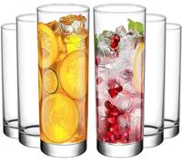 NORDIC SCHILLER Bicchiere Long Drink Set 6, 480ml 100% SENZA PIOMBO Bicchieri Cocktail Particolari, Bicchieri Acqua Moderni, Bicchieri Coktail, Bichiere Succo, Caipirinha Highball Glasses