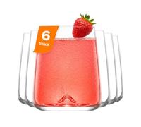 NORDIC SCHILLER Bicchieri da Acqua, 475ml, Set da 6, 100% SENZA PIOMBO, Bicchieri da Cocktail, Bicchieri da Vino, Bicchiere da Bere per Caipirinha, Drinking Glass Tumblers