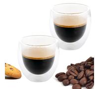 NORDIC SCHILLER Bicchieri da caffè a doppia parete, per latte macchiato, a doppia parete, 2 x 250 ml, ideali come bicchieri termici a doppia parete, per cappuccino, bicchieri da caffè, bicchieri da tè