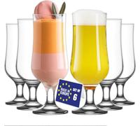 NORDIC SCHILLER Bicchieri da Cocktail Set 6, 385ml 100% SENZA PIOMBO Bicchieri da Caffè Freddo, Frappé Bicchieri per Pina Colada, Bicchiere per Hurricane