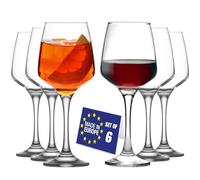 NORDIC SCHILLER Premium Calici da Vino Set 6, 400ml, 100% SENZA PIOMBO & CADMIO Lavabile in Lavastoviglie, Calici per Vino Bianco per la Ristorante, Casa e Feste, Bicchieri da Vino Rosso