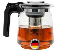 NORDIC SCHILLER Premium Teiera in vetro con Coperchio, Teiera Vetro Con Infusore, 1500ml, Resistente al Calore, Teiera Termica con Filtro in Acciaio Inox, Tea Maker, Glass Tea Pot