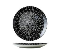Nordic semplice creativo squisito cibo occidentale piatto ristorante personalizzato vassoio Joker modello griglia nera -8 pollici 20,6 cm
