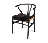 Nordic Sheep Cuscino per sedia in pelle di pecora, 40 x 40 cm, cuscino morbido a pelo lungo della Nuova Zelanda, ideale come cuscino in pelle di pecora per sedia, divano o letto, colore: cioccolato