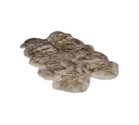 Nordic Sheep Tappeto pelle di pecora 170 x 110 cm | pelle di pecora vera pelle per divano o letto, traspirante e regolatore di calore, tappeto di pelliccia, colore: marrone chiaro