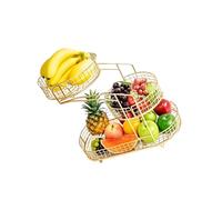 Nordic Simple - Cesto per frutta in ferro a 3 ripiani, design staccabile, per risparmiare spazio in cucina, bancone, cestino in ferro per frutta e snack