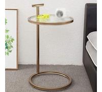 Nordic Simple Side Table Wrought Iron Small Corner Table Small Apartment Living Room Round Sofa Light Side Table Metal (Color : A) (B)