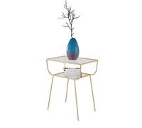 Nordic Small Apartment Side Table Creative Glass Iron Light Luxury Sofa Small Coffee Table Corner Table