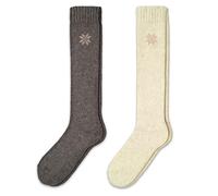 NORDIC Socks 2 Paia, 70% Lana Merino di prima qualità, Calzini al Ginocchio Termici da Uomo e da Donna, Calzini Invernali, Calzini Caldi (M, Earth)