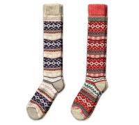 NORDIC Socks 2 Paia, Calzini al Ginocchio in Lana Merino da Uomo e da Donna, Invernali, Calzini Caldi, Confortevoli (XL, Ida)