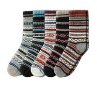 NORDIC Socks 5 Paia, Calzini in Lana Merino per Uomo e Donna, Calzini Invernali, Calzini Caldi (L, Bjørn)
